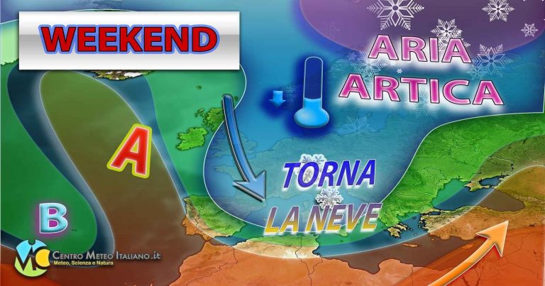 METEO ITALIA: peggioramento ai nastri di partenza poi nel WEEKEND ci aspettano anche freddo e NEVE