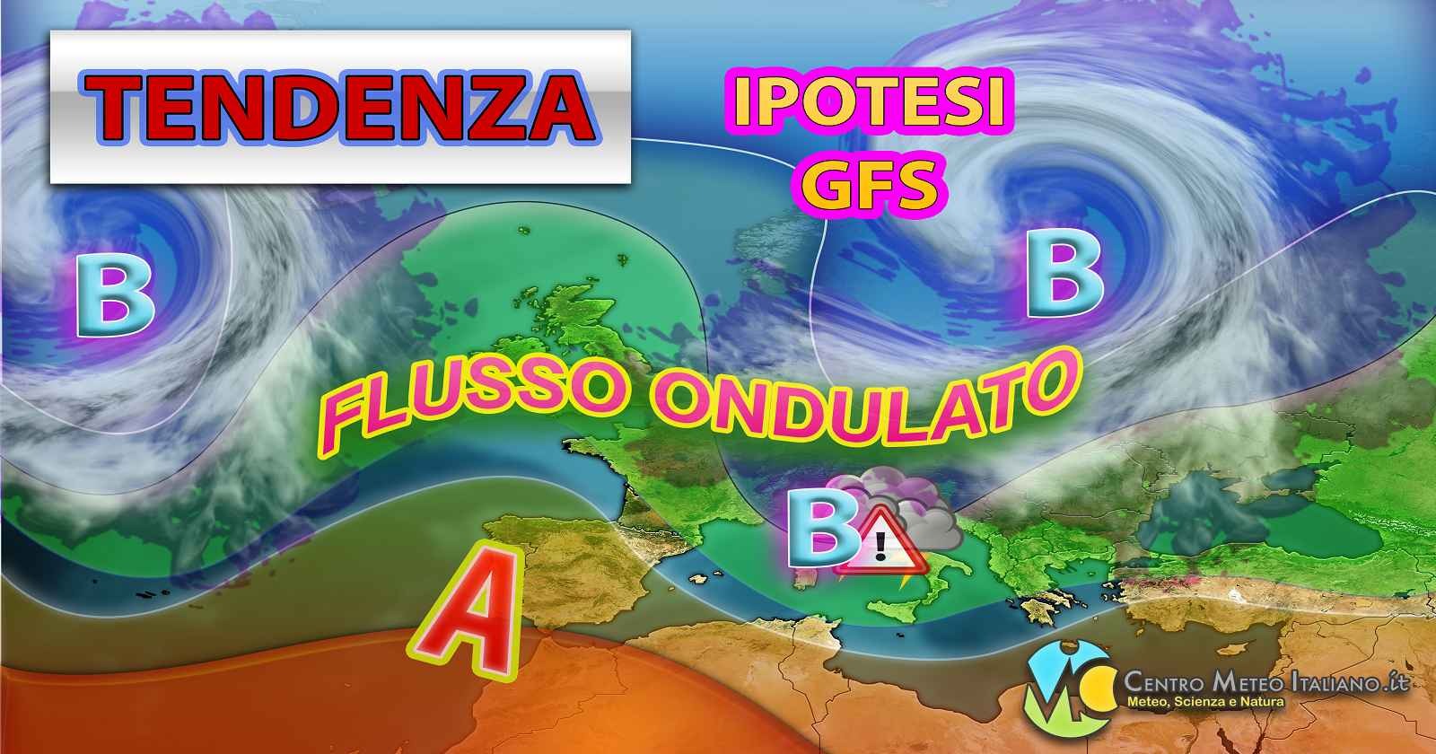 Flusso ondulato per la prima parte di aprile