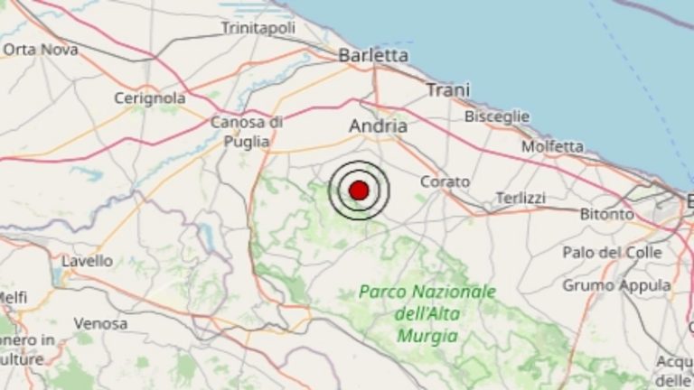 Terremoto in Puglia oggi, 7 aprile 2022, scossa M 2.7 a Andria – Dati Ingv Terremoto in Puglia oggi, 7 aprile 2022, scossa M 2.7 a Andria – Dati Ingv