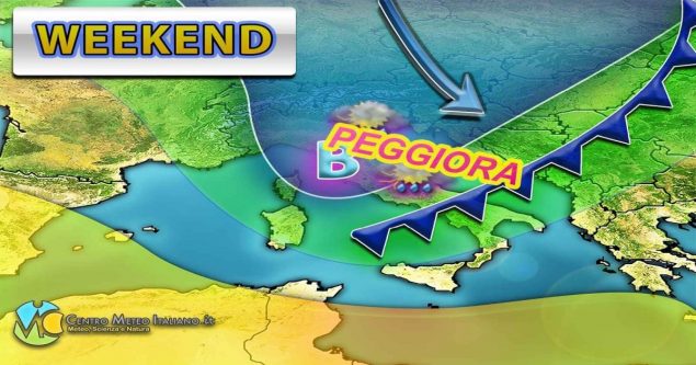 METEO – FRONTE FREDDO di natura ARTICA in transito nel WEEKEND in ITALIA, torna PIOGGIA e NEVE: i dettagli