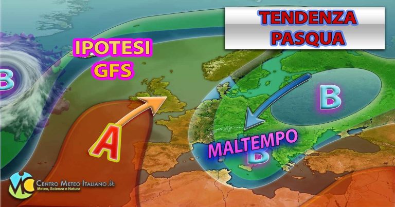 METEO PASQUA – Ipotesi di MALTEMPO per la festività PASQUALE, ecco gli ultimi DETTAGLI