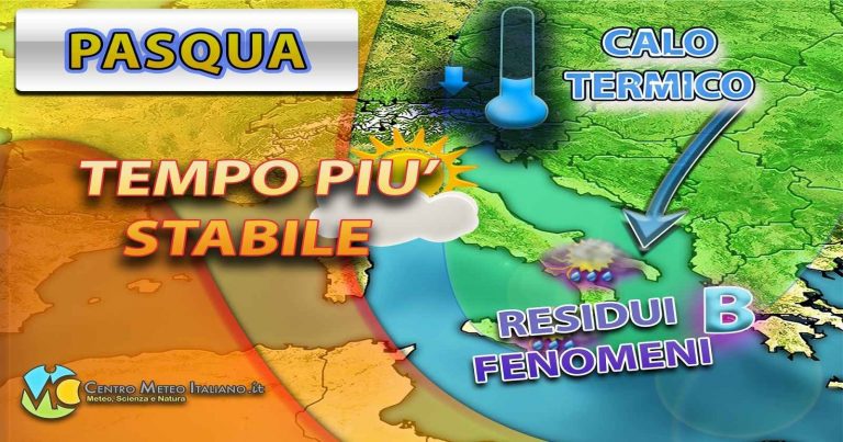 METEO – PASQUA con MALTEMPO e a PASQUETTA miglioramento, ma con clima più FREDDO: i dettagli