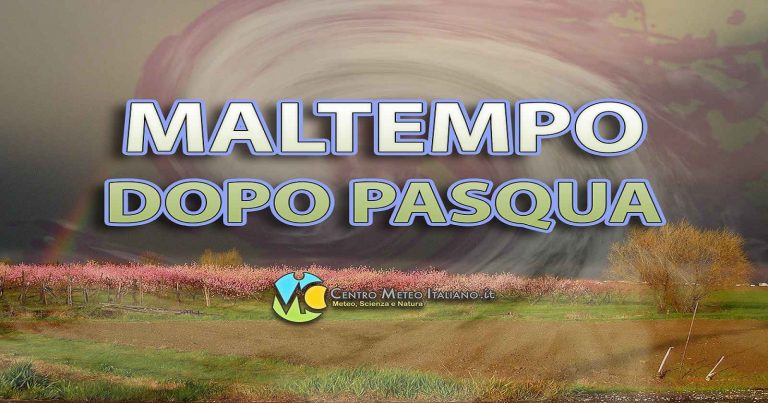 METEO ITALIA – maltempo in arrivo nel corso della settimana con piogge e temporali anche intensi, ecco dove