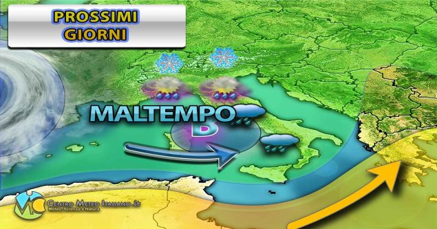 Meteo ITALIA: maltempo in arrivo con piogge e temporali