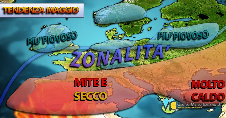METEO MAGGIO – Ultimo mese PRIMAVERILE con TEMPERATURE sopra la media, ecco le PROIEZIONI METEO MAGGIO – Ultimo mese PRIMAVERILE con TEMPERATURE sopra la media, ecco le PROIEZIONI