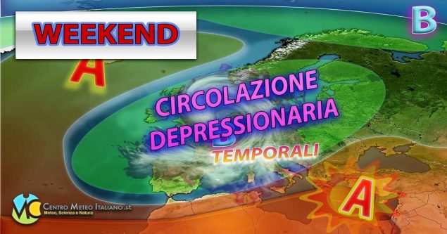 METEO - MALTEMPO NO STOP, arrivano PIOGGE e possibili TEMPORALI anche nel WEEKEND, i dettagli