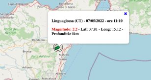 terremoto sicilia sabato 7 maggio 2022