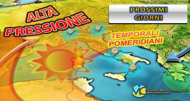Meteo Italia - prossimi giorni ancora qualche temporale pomeridiano