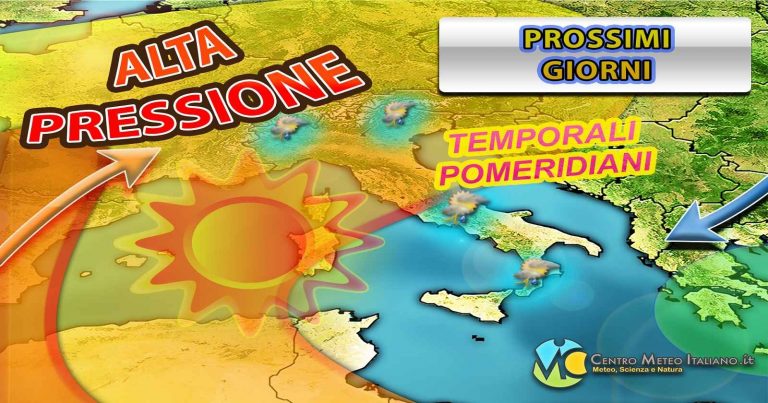 Meteo Italia – goccia fresca in quota che porta ancora qualche temporale ma temperature in nuovo aumento Meteo Italia – goccia fresca in quota che porta ancora qualche temporale ma temperature in nuovo aumento
