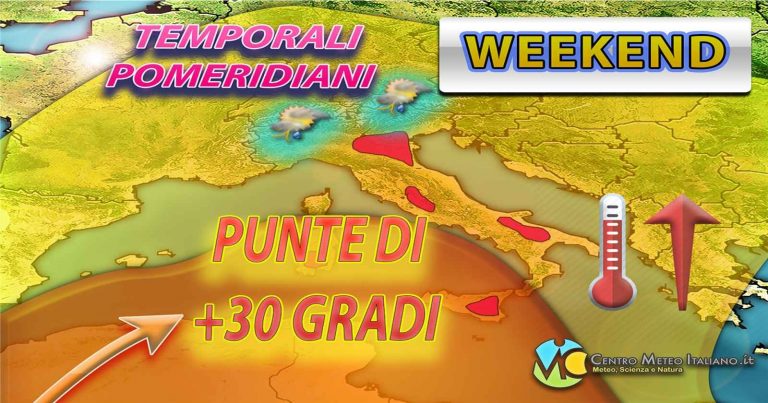 METEO – ITALIA tra CALDO estivo e TEMPORALI, tutti i dettagli