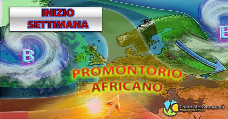 METEO – ANTICICLONE resiste sull’ITALIA ad INIZIO SETTIMANA, ma occhio a qualche TEMPORALE: i dettagli