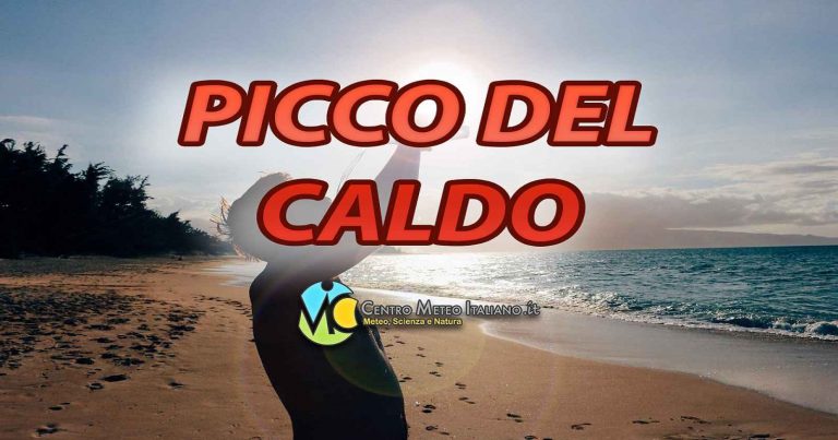 METEO – ITALIA verso il picco del CALDO con TEMPERATURE di 35°C e punte anche di 37°C. Ecco i dettagli