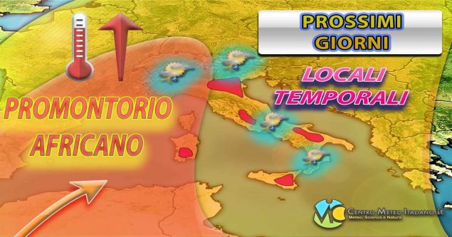 Meteo: sole, caldo e locali temporali in Italia