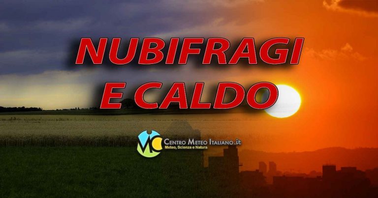 METEO ITALIA: arrivano TEMPORALI e NUBIFRAGI ma non per tutti, temperature ancora sopra media al Centro-Sud