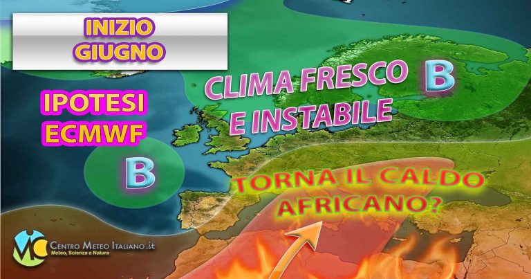 METEO GIUGNO – Festa della Repubblica tra CALDO intenso con punte di 40°C e MALTEMPO con forti TEMPORALI