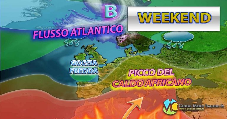 METEO – Primo WEEKEND di GIUGNO con promontorio AFRICANO, picco del CALDO e punte fino a 40°C. La TENDENZA