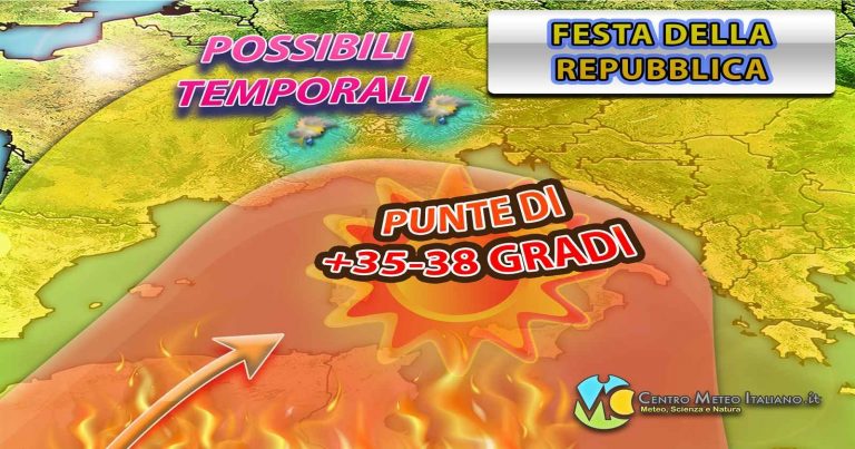 METEO ITALIA – anticiclone africano in espansione e CALDO in aumento, non mancano comunque TEMPORALI METEO ITALIA – anticiclone africano in espansione e CALDO in aumento, non mancano comunque TEMPORALI
