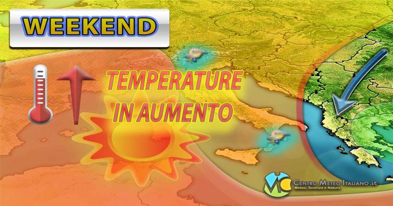 METEO WEEKEND – Rimonta l’alta pressione portando stabilità, tanto SOLE e TEMPERATURE di nuovo in rialzo