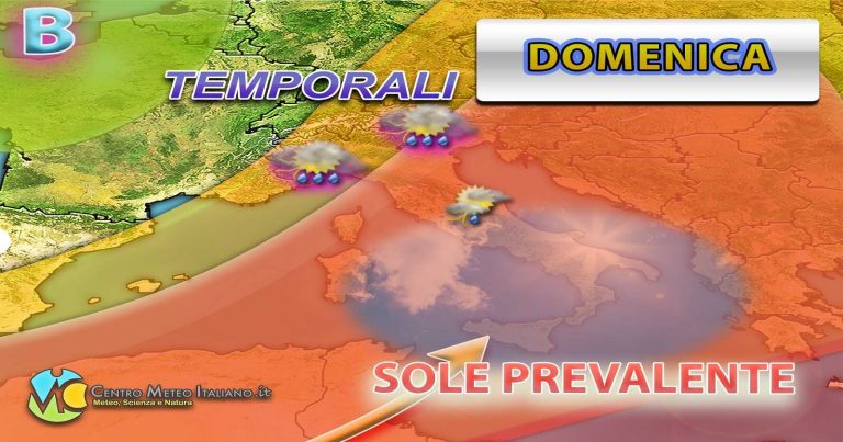 METEO – WEEKEND perlopiù STABILE, ma non mancheranno PIOGGE e anche TEMPORALI: i dettagli