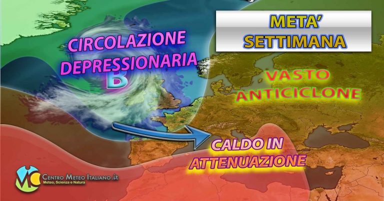 METEO – Clima ESTIVO in Italia, con CALDO meno intenso e delle PIOGGE al Nord, ma l’aria AFRICANA è in agguato
