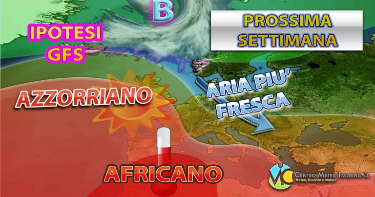 METEO – Possibile inizio prossima settimana con meno CALDO e maggiore instabilità pomeridiana. Ecco la TENDENZA