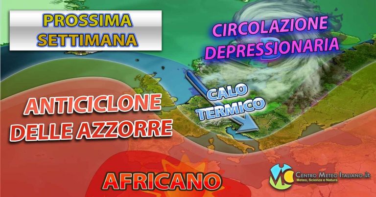 METEO – BREAK dell’ESTATE a causa di un ATTACCO di MALTEMPO in arrivo con TEMPORALI e CALO TERMICO? La tendenza