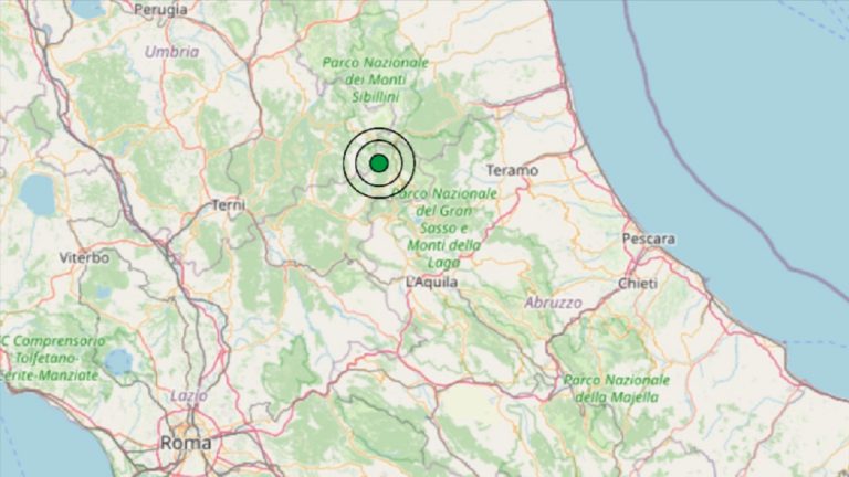 Terremoto oggi nel Lazio, giovedì luglio 2022: scossa di magnitudo 3.2 nella provincia di Rieti – Dati INGV