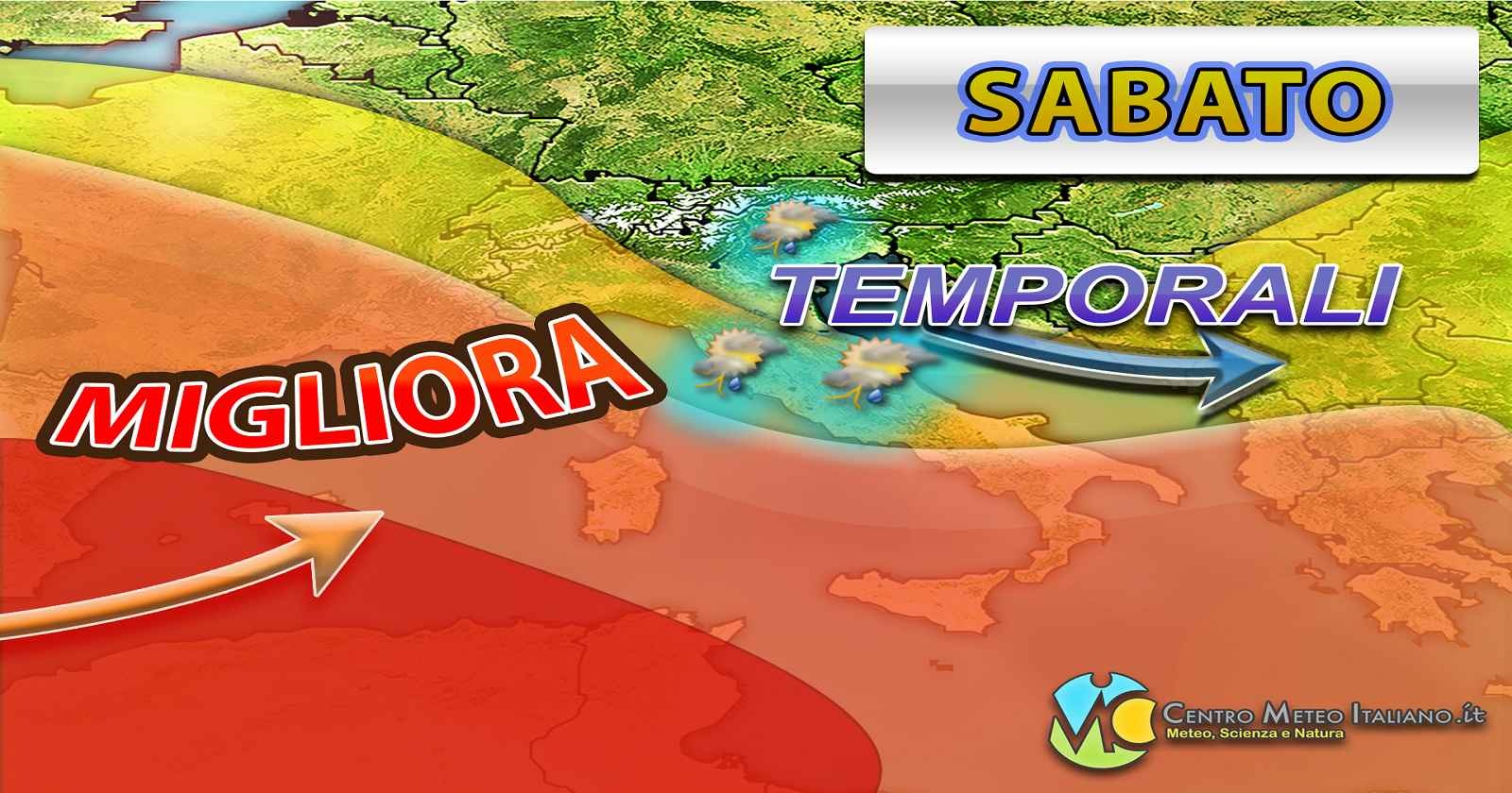 Condizioni meteo in miglioramento nel weekend