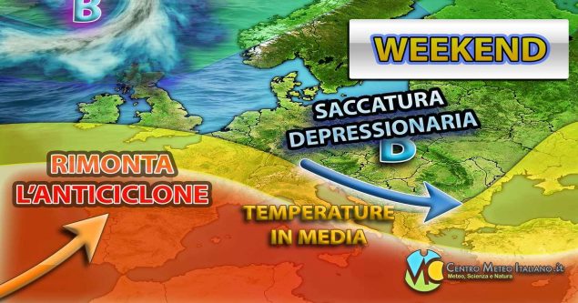 METEO – L’ITALIA rimane bersaglio del MALTEMPO nel WEEKEND con PIOGGE e TEMPORALI insistenti e CALO TERMICO: i dettagli