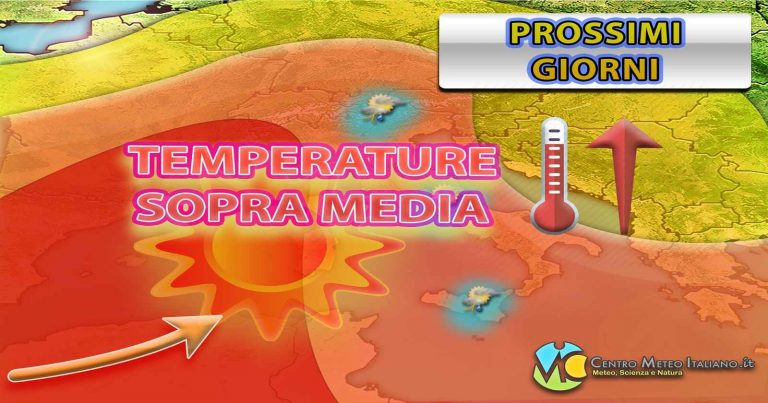 METEO – ESTATE dominante sull’ITALIA con ANTICICLONE e pochi disturbi di MALTEMPO: i dettagli