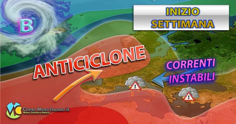 METEO – Seconda settimana di AGOSTO con più PIOGGE e TEMPORALI e CALDO più contenuto. Vediamo il perché