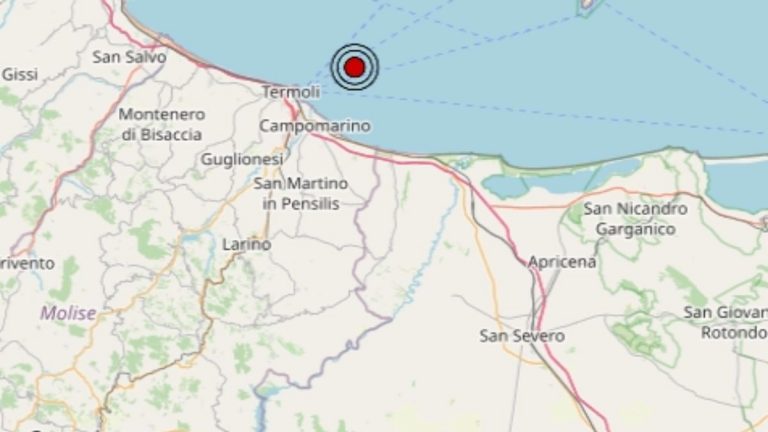 Terremoto in Molise oggi, 10 agosto 2022: scossa M 2.9 in provincia di Campobasso | Dati Ingv