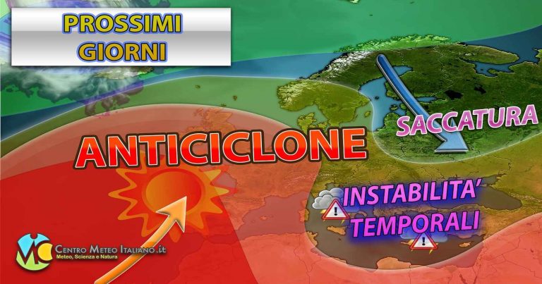 METEO – ESTATE ARRANCA, si apre fase di MALTEMPO con frequenti PIOGGE e TEMPORALI: i dettagli