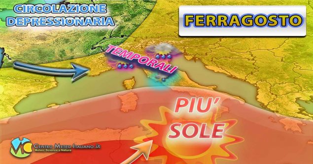 METEO - Il GUASTO di FERRAGOSTO è servito: MALTEMPO in arrivo in ITALIA, ma non per tutti, clima più FRESCO: i dettagli