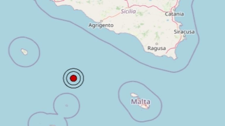 Terremoto in Italia oggi, 14 agosto 2022, scossa di M 2.7 sul canale di Sicilia – Dati Ingv