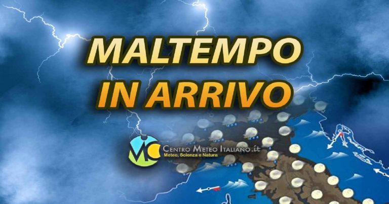 Meteo – Maltempo ad inizio settimana su parte del nord con rischio nubifragi, ecco dove