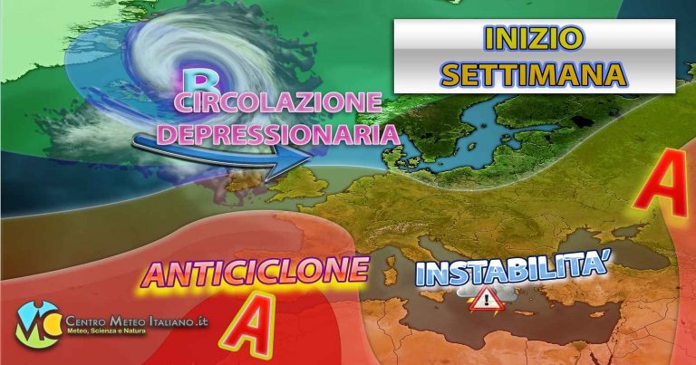 METEO – Nuovo IMPULSO di MALTEMPO riporta PIOGGE e TEMPORALI in ITALIA, con CALO TERMICO: i dettagli