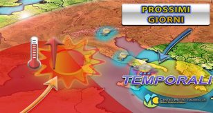 Meteo ITALIA: prossimi giorni con temporali al Sud