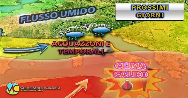 METEO ITALIA: piogge e temporali in arrivo su alcune regioni