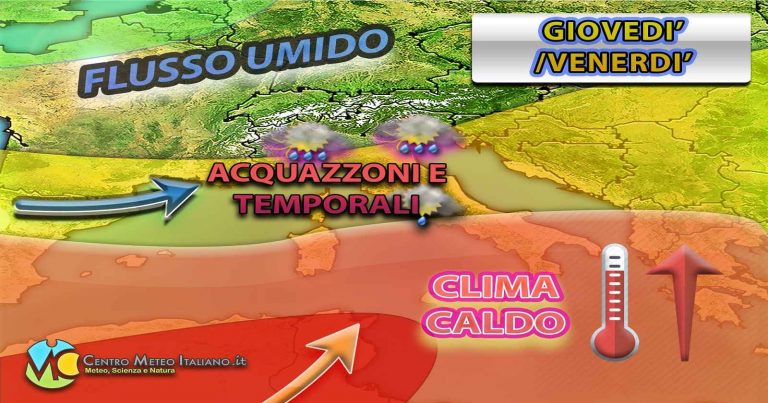 METEO – Maltempo AUTUNNALE in arrivo nella seconda metà della settimana in ITALIA