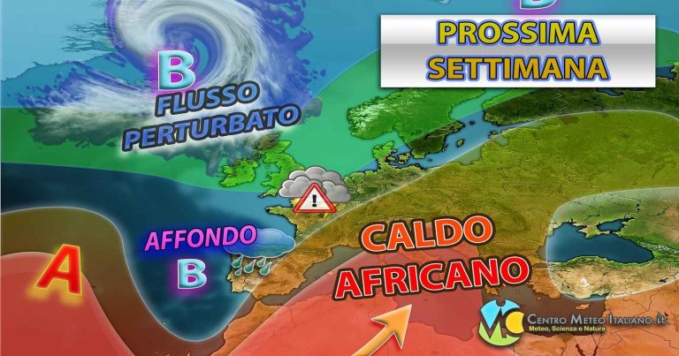 Meteo Italia – Caldo intenso africano e nuovo maltempo al nord. Ecco le previsioni
