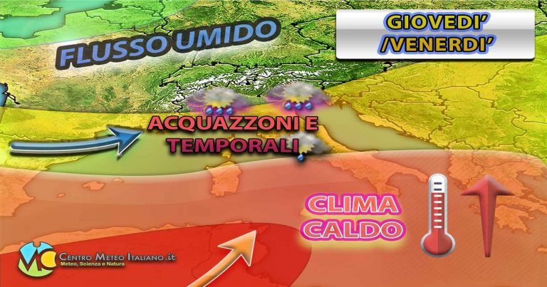 METEO ITALIA: piogge e temporali su alcune regioni ma ancora CALDO in vista per metà settembre