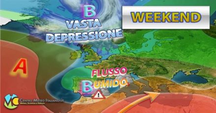 METEO - Possibile forte PEGGIORAMENTO nel WEEKEND con forti PIOGGE e TEMPORALI: i dettagli