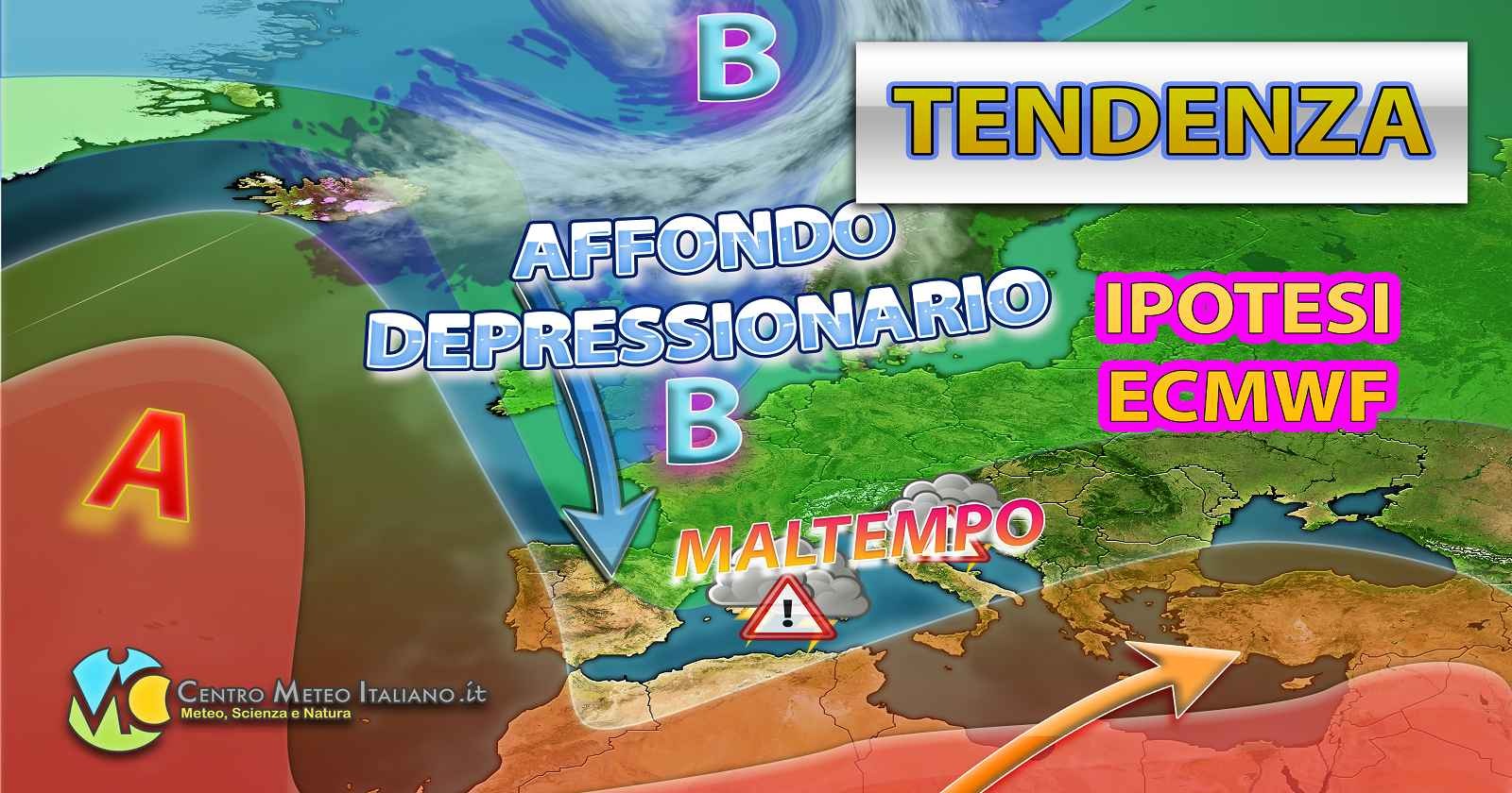 Maltempo autunnale che prova ad importi sull'Italia