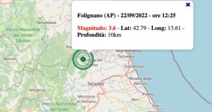 terremoto oggi 22 settembre 2022