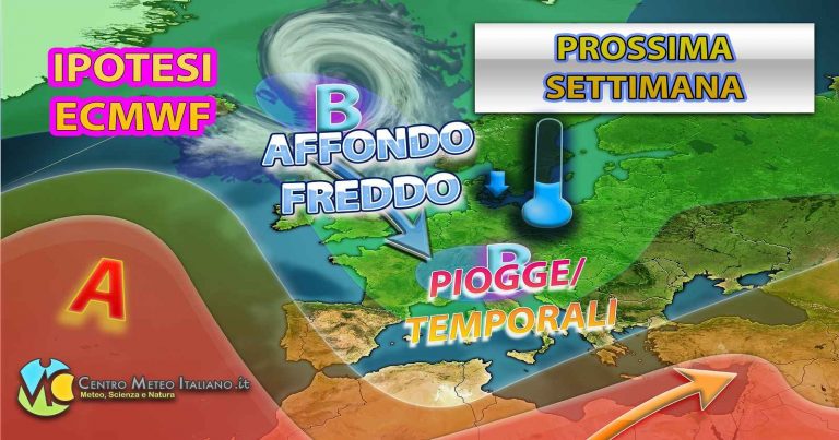 METEO – Conferme di MALTEMPO e FREDDO per la prossima SETTIMANA. Le ultime NOTIZIE