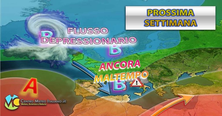 METEO – AUTUNNO a TUTTO GAS per la PROSSIMA SETTIMANA, con nuovo AFFONDO PERTURBATO: i dettagli