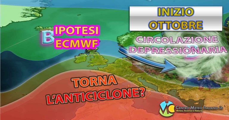METEO – WEEKEND in ITALIA tra residua circolazione depressionaria e ANTICICLONE delle AZZORRE in espansione da ovest