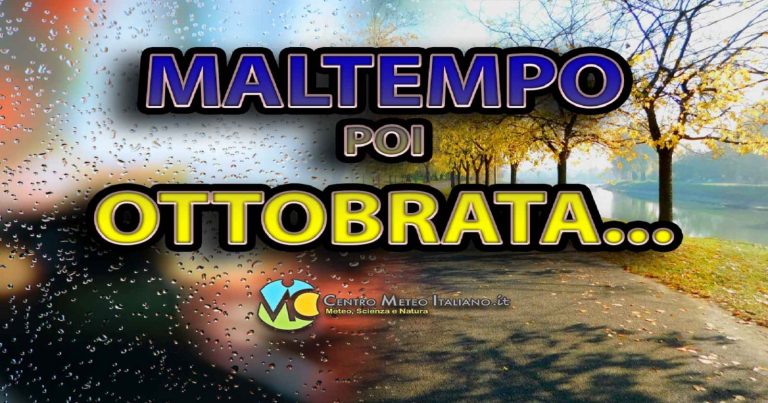 METEO: ITALIA nel mirino del MALTEMPO con PIOGGE e TEMPORALI fino al weekend, anticiclone in arrivo a seguire
