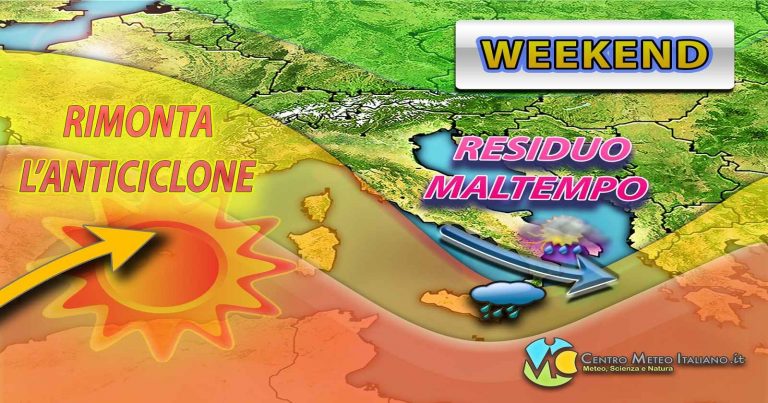 METEO – WEEKEND più STABILE, ma con MALTEMPO residuo e clima FRESCO: i dettagli METEO – WEEKEND più STABILE, ma con MALTEMPO residuo e clima FRESCO: i dettagli